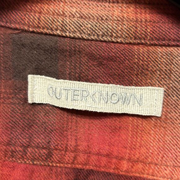 Outer Known Men Organic Cotton Button Shirt Top Size XL X-Large C017 -14 - Picture 16 of 16